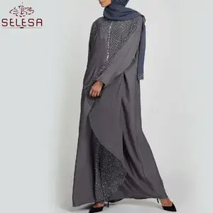 En 2020卸売スカーフ女性ヒジャーブイスラムローブイスラム教徒のドレスパキスタンのアバヤ