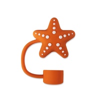 Venta al por mayor 3D Sea Animal Silicone Straw Cover Topper 10mm Straw Cap Toppers Creative Cartoon Marine Animal Straw Topper