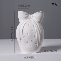Vase de table en céramique créatif, exquis et durable, haut de gamme, pour salon, bureau, fleurs artificielles, articles de décoration intérieure