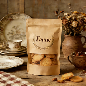 Bolsa de plástico con cierre de cremallera, ventana transparente y orificio para colgar, para envasado de alimentos en polvo, azúcar, frutos secos, con impresión digital personalizada y sellado térmico. - Product Image 3