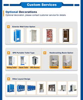 Toilettes publiques mobiles pour adultes en extérieur, toilettes portables, toilettes mobiles, salle de bain, toilettes de chantier, douche, zone de lavage pour le camping