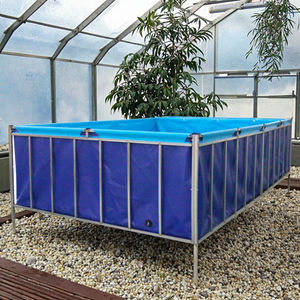 Solución de cría de peces todo en uno, Marco galvanizado, tanque de revestimiento de PVC, <span class=keywords><strong>precio</strong></span> barato para granja de principiantes - Product Image 1