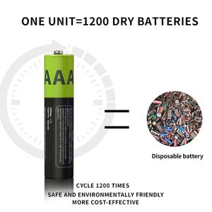 IILEER - Paquete de Baterías Recargables de Iones de Litio Cilíndricas Tipo C de Alta Calidad, 400 mAh, 666 mWh, 1.5 V, 1200 Ciclos, Portátiles - Product Image 6