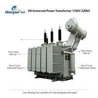Transformador de Potencia Trifásico de 16000 kVA Sumergido en Aceite, 110 kV-220 kV, Transformador Elevador de Cobre y Aluminio para Proyectos de Subestaciones y Redes Eléctricas