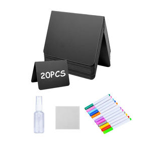 <span class=keywords><strong>Mini</strong></span> Mesa de Escritorio Acrílica en Forma de V de 4*3'', Pequeñas Pancartas de PVC para Mesa de Comida, Letreros de Tiza para Escribir Mensajes - Product Image 1