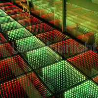 Hot cell Floor Dancing Led Light Mirror 3D Effect LED Dance Floor Light para fiesta de boda
