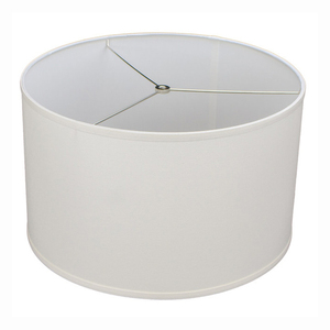 Abat-jour en tissu conique blanc pur en lin E27 E26 pour lampe de table, lampe sur pied - Product Image 2