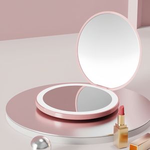 Mode filles Rechargeable Mini cosmétique maquillage miroir réglable lumière LED poche pliante conception mariage anniversaire décoratif - Product Image 1