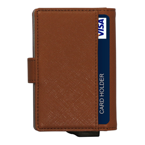 Custom Designer Unisex Business Pop up Open PU <b>Wallet</b> Short RFID Anti-Theft Nylon Lining Card <b>Holder</b> - Product Image 4