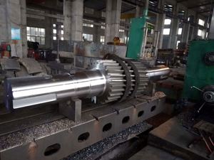 Eje de engranaje estriado de engranaje de circunferencia de acero forjado y fundición de torno de alta resistencia CNC personalizado - Product Image 6