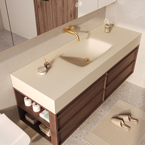 <span class=keywords><strong>Lavabo</strong></span> integrado de estilo medieval con diseño esqueletizado y espejo inteligente extendido <span class=keywords><strong>para</strong></span> <span class=keywords><strong>mueble</strong></span> de baño de villa - Product Image 2