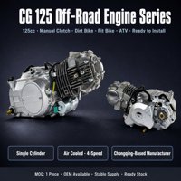 Moteur de moto 125cc, embrayage manuel, cylindre en aluminium, quatre temps, pour les motards tout-terrain et d'enduro