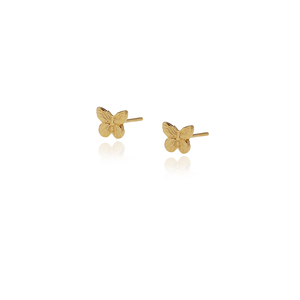 Women's Mini Butterfly Design Stainless Steel <b>Stud</b> <b>Earrings</b> with 18K Gold Plating Trendy Wholesale for Gift Occasions - Product Image 6