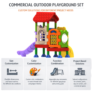 Parco Giochi Commerciale per Bambini MONLE PLAY Testato per la Sicurezza, con Doppio Scivolo e Ponte per Asili e Cortili Scolastici - Product Image 4
