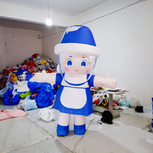 Muñeca Inflable Personalizada de Dibujos Animados <span class=keywords><strong>Azul</strong></span>, Decorativa, Publicitaria, Niña Pequeña de Dibujos Animados - Product Image 4