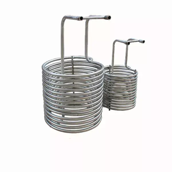 Mini intercambiador de calor, evaporador de acero inoxidable 316, tubo de bobina, Enfriador de agua de refrigeración