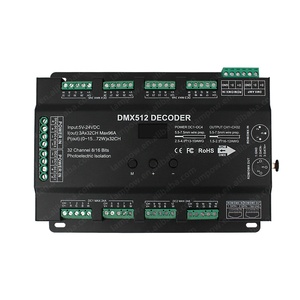 Mới nhất 32-channel 8bit/16bit RGBW rdm DMX512 Bộ giải mã LED ánh sáng sân khấu dimmer điều khiển với điều khiển không dây dễ dàng cài đặt - Product Image 3