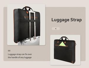 Free Sample <b>Garment</b> <b>Bags</b> Clothes Premium <b>Travel</b> <b>Garment</b> <b>Bag</b> with Shoulder Strap for Suits and Dresses - Product Image 6