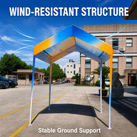 Tente publicitaire robuste avec structure en acier peint, tente à auvent personnalisée imprimée, abri d'extérieur pour foires de rue et stands de concession