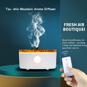 Jellyfish Mist Aromatherapy Air Humidifier <strong>3</strong> <strong>Led</strong> Color Smoke Ring Fragrance 3D Flame Light <strong>Diffuser</strong> Volcano Fire Aroma <strong>Diffuser</strong> - Product Image 5