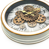 Hochwertige Quarz-Digital-Wanduhr mit Nadelanzeige, Metall-Kunst-Wanduhr, Luxuriöser Antik-Stil, Modernes Design, Batterien Inklusive