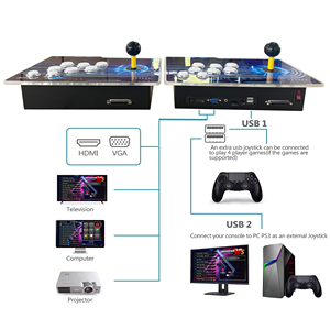 Nueva Consola <span class=keywords><strong>de</strong></span> Juegos Arcade Retro con Joystick Doble, 64GB, 29800 Juegos, Metálica y Acrílica, para Fiestas Familiares, Personalizable en Inglés - Product Image 2