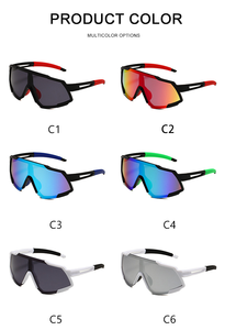 Nuevas <span class=keywords><strong>Gafas</strong></span> de Sol Pits <span class=keywords><strong>Viper</strong></span>, <span class=keywords><strong>Gafas</strong></span> Deportivas Resistentes al Viento |   <span class=keywords><strong>Gafas</strong></span> de Sol Unisex Transparentes Verdes UV400 de una Pieza Personalizadas para Adolescentes - Product Image 5