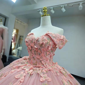 Para Jancember ANY01 Fairy Off-Shoulder Butterfly Empire Puffy Quinceanera Dress con apliques de cintura natural bordados para parte - Product Image 4