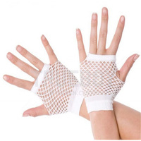 Gants courts d'été pour femmes et jeunes filles, couleur néon bonbon, à doigts complets, sans doigts ou à demi-doigts, sexy, en maille ajourée