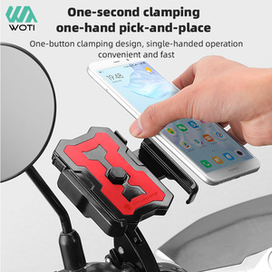 Soporte para Teléfono de Bicicleta Yueli, Aleación de Aluminio, Bloqueo con un Clic, Ajustable, Tipo Espejo Retrovisor para Manillar - Product Image 5