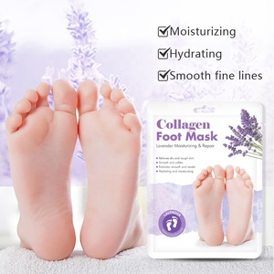 Calcetines Mascarilla para Pies de Lavanda de Marca Blanca con Vitamina C y Glicerina: Hidratantes, Nutritivos, Suavizantes, Iluminadores, para Piel Seca y con Efecto Peeling, Veganos - Product Image 2