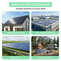 Panneau solaire haute efficacité 50W 80W 100W BC, module PV HPBC 12V 18V, module solaire PV pour clôture, vidéosurveillance, éclairage public