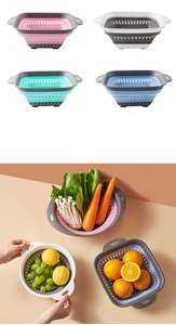 Cesta Escurridora Plegable de Silicona Moderna SYH565 al por Mayor para Frutas y Verduras, Colador de Cocina Plegable de Plástico, Escurridor Plegable - Product Image 6