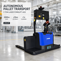 Robot chariot élévateur autonome Junebreath LF4-47 avec navigation laser, précision de 10 mm, recharge automatique par contact pour grandes palettes