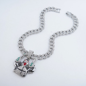 <span class=keywords><strong>Rappeur</strong></span> Offre Spéciale 15mm Hip Hop Diamant Cubain Collier et Gorille Pendentif Chaînes De Mode Colliers - Product Image 4