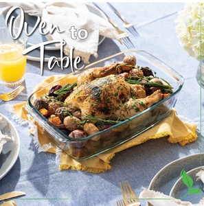 Plat à four en verre avec couvercle haut - Ustensile de cuisson compatible micro-ondes, four et lave-vaisselle - Product Image 4