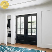 CBMMart Nouveau design isolation phonique verre trempé bois aluminium porte pour maison porte d'entrée extérieure villas bâtiment
