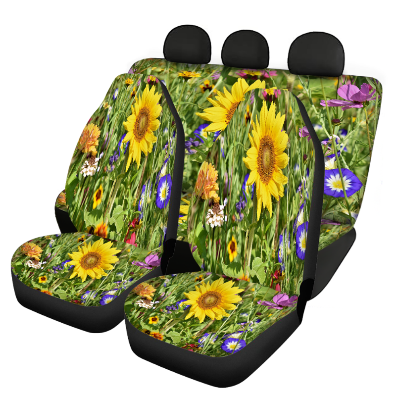 Sunflower Car Seat Covers Durable, Waterproof, and Trendy