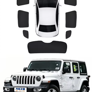 Pare-soleil magnétique pour fenêtre de voiture pour <span class=keywords><strong>Jeep</strong></span> Wrangler, rideau pare-soleil rétractable, protection UV, isolation thermique - Product Image 1