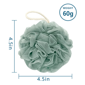 Exfoliating PE Mesh <b>Shower</b> Loofah <b>Sponge</b> Bath Flower Super Soft Eco-friendly Cleaning PE Loofah Single Color Body Ball - Product Image 6