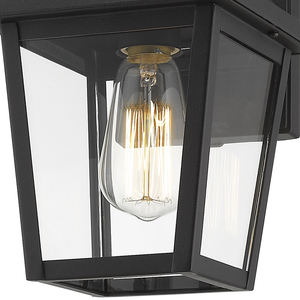 โคมไฟติดผนังอลูมิเนียมกลางแจ้ง1ดวงพร้อมกระจกใส80สวน README Note 10 128GB 60W E26 50000 120V สีดำกันน้ำ120V - Product Image 5