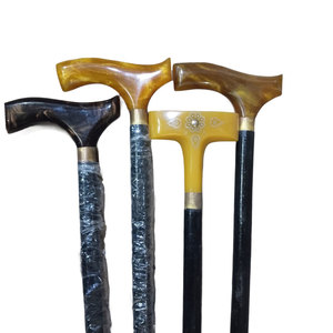 Bastón unisex ligero de madera maciza con mango de material sintético, diseño vintage de última generación, mango en forma de T, hecho a mano, para personas mayores. - Product Image 4