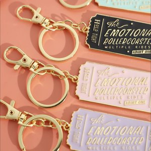 Hot bán sản phẩm mới mười hai chòm sao motel Bohemian phong cách kim loại cứng men Keychain - Product Image 2