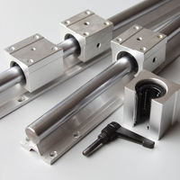 Rail de guidage linéaire optique en alliage d'aluminium à dessus ouvert avec anneau de verrouillage en fil et support de roulement dédié