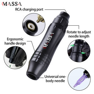 MASSA Kit de stylo de machine à tatouer sans fil professionnel Ensemble de pistolet à tatouer rotatif électrique rechargeable pour artistes Caractéristique permanente - Product Image 5