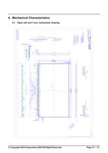 หน้าจอ LCD AUO 65 นิ้ว รุ่น T650QVN12.2 ความละเอียด 4K สำหรับสมาร์ททีวี - Product Image 3