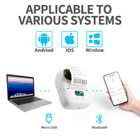 Imprimante portable sans fil AIMO M110, imprimante d'étiquettes intelligente, étiquettes thermiques de 58 mm, 203 dpi, BT, USB, imprimante d'étiquettes thermiques directes