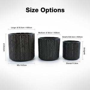 Pots de fleurs modernes en céramique, <span class=keywords><strong>pour</strong></span> l'intérieur et l'extérieur, avec trous de drainage, finition émaillée, <span class=keywords><strong>pour</strong></span> jardinage et maison, directement de l'usine - Product Image 2