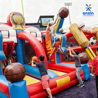 Jeu interactif de défi gonflable de basket-ball de PVC commercial pour la partie avec l'assurance qualité