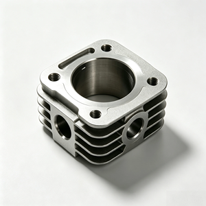 บล็อกกระบอกลมอลูมิเนียมกลึง CNC แบบ OEM ตัวเรือนกระบอกลมแบบกำหนดเองพร้อมชิ้นส่วนนิวเมติกความแม่นยำสูงแบบตัดด้วยลวด EDM - Product Image 1
